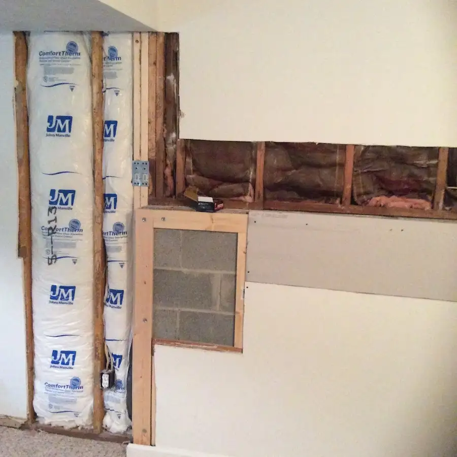Wall insulation replacement during Contents Cleaning & Restoration in Dallas
